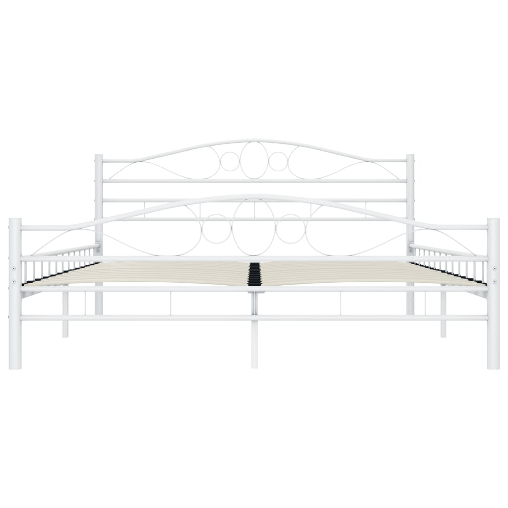 Sengeramme hvit metall 160x200 cm