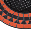 Bålfatbord mosaikk terrakotta og hvit 68 cm keramikk