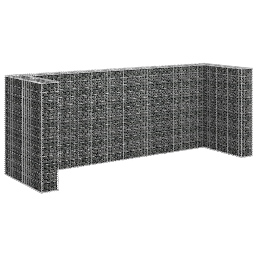 Gabion for søppeldunkskur galvanisert stål 320x100x120 cm