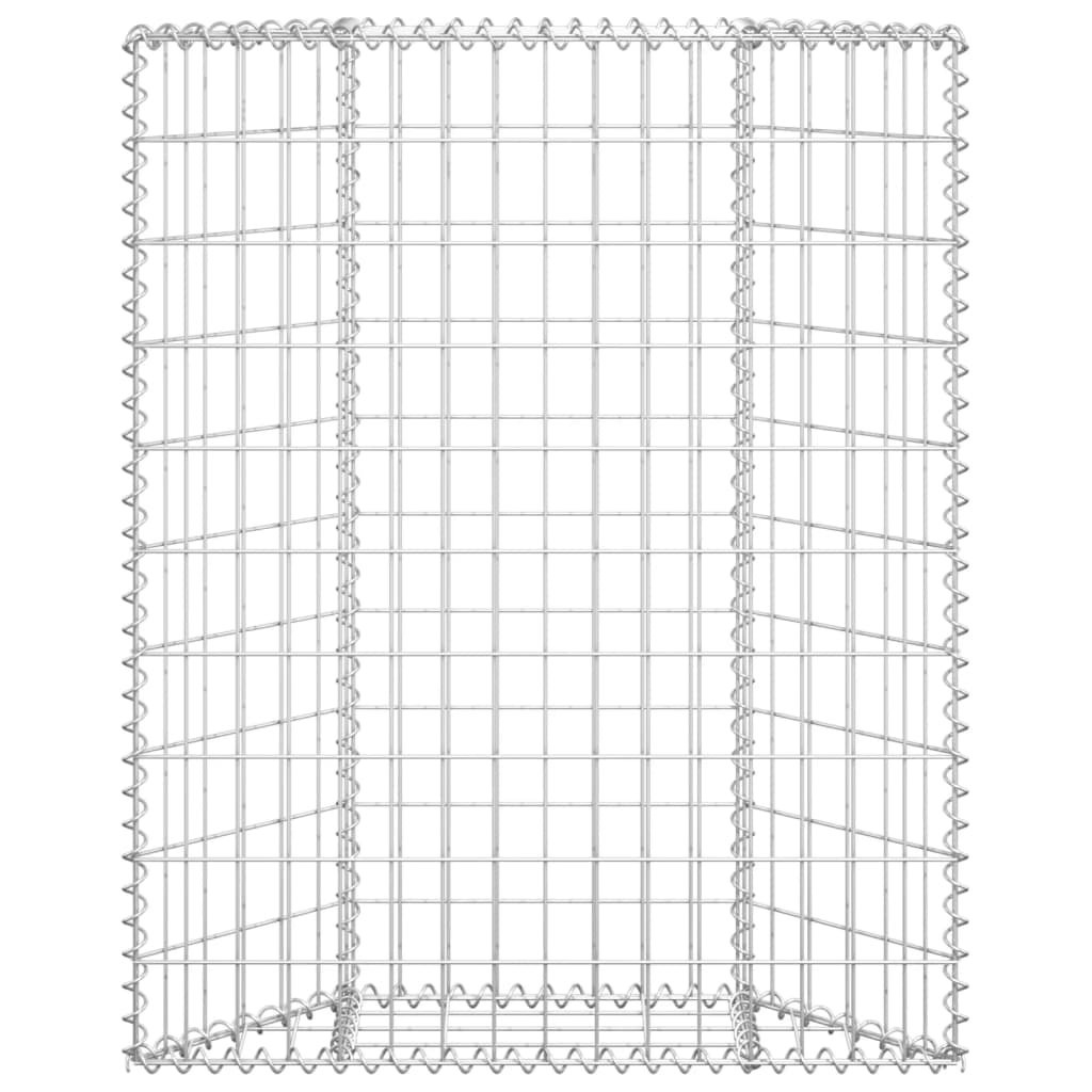 Gabion høybed trapesform galvanisert stål 80x20x100 cm