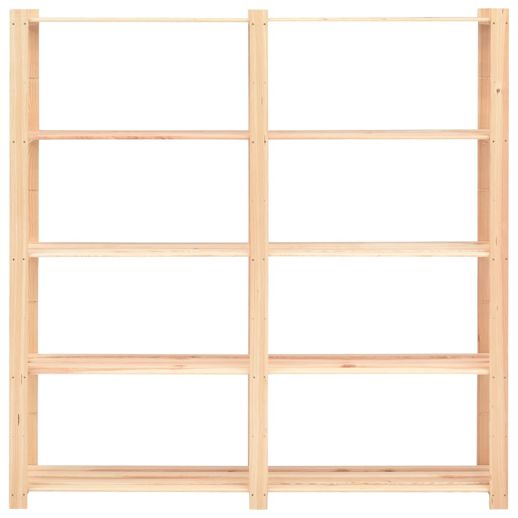 Oppbevaringshylle 5 etasjer 170x38x170cm heltre furu 500 kg