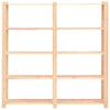 Oppbevaringshylle 5 etasjer 170x38x170cm heltre furu 500 kg