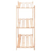 Oppbevaringshylle 3 etasjer 80x38x90 cm heltre furu 150 kg