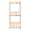 Oppbevaringshylle 3 etasjer 60x38x90 cm heltre furu 150 kg