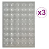 Verktøytavler for vegg 3 stk 40x58 cm stål