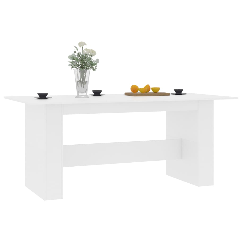 Spisebord hvit 180x90x76 cm konstruert tre