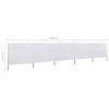 Vindskjerm 5 paneler stoff 600x120 cm sandhvit