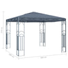 Paviljong 300x300 cm antrasitt