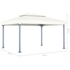 Paviljong 400x300 cm kremhvit aluminium