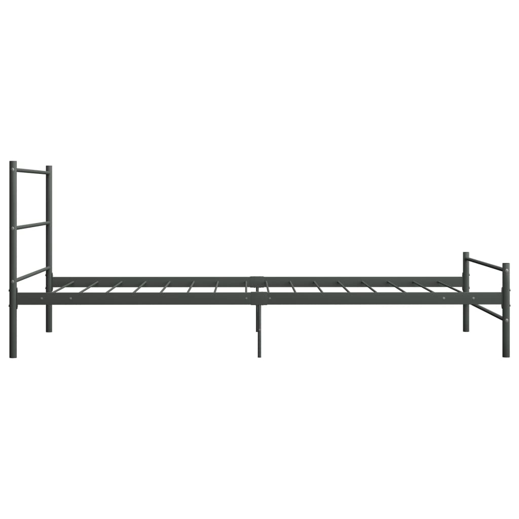 Sengeramme grå metall 100x200 cm