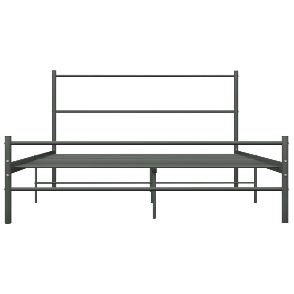 Sengeramme grå metall 120x200 cm