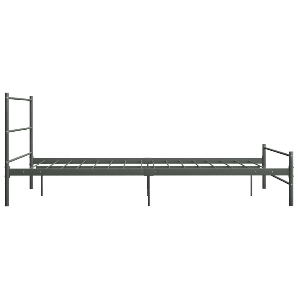 Sengeramme grå metall 120x200 cm