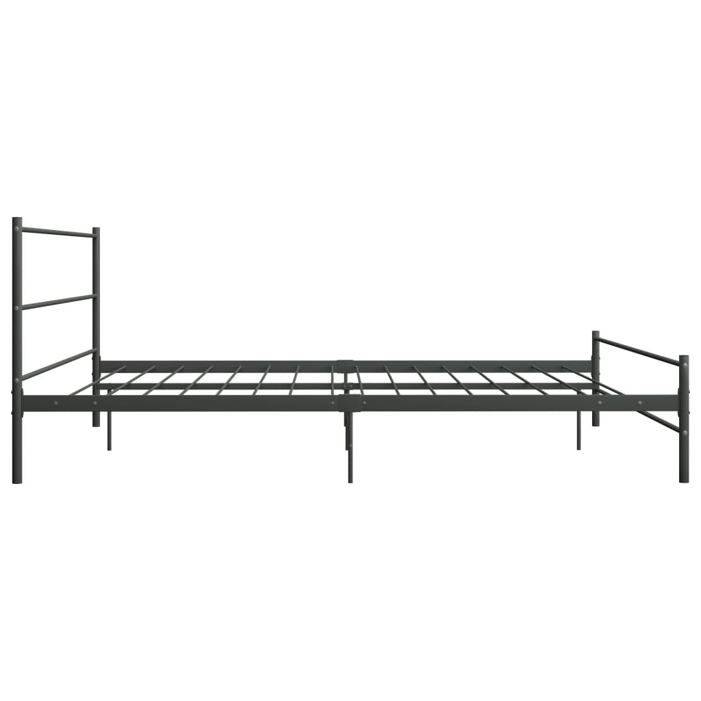 Sengeramme grå metall 200x200 cm