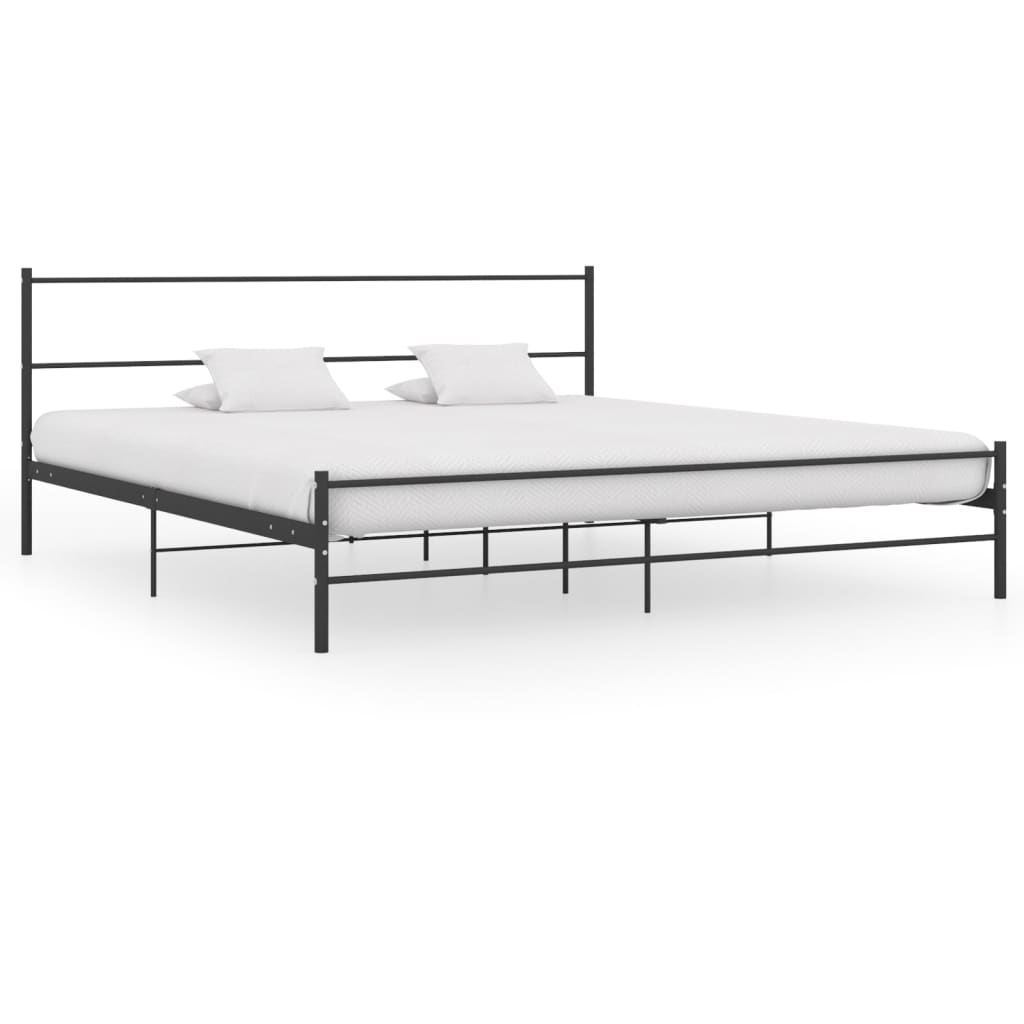 Sengeramme svart metall 180x200 cm
