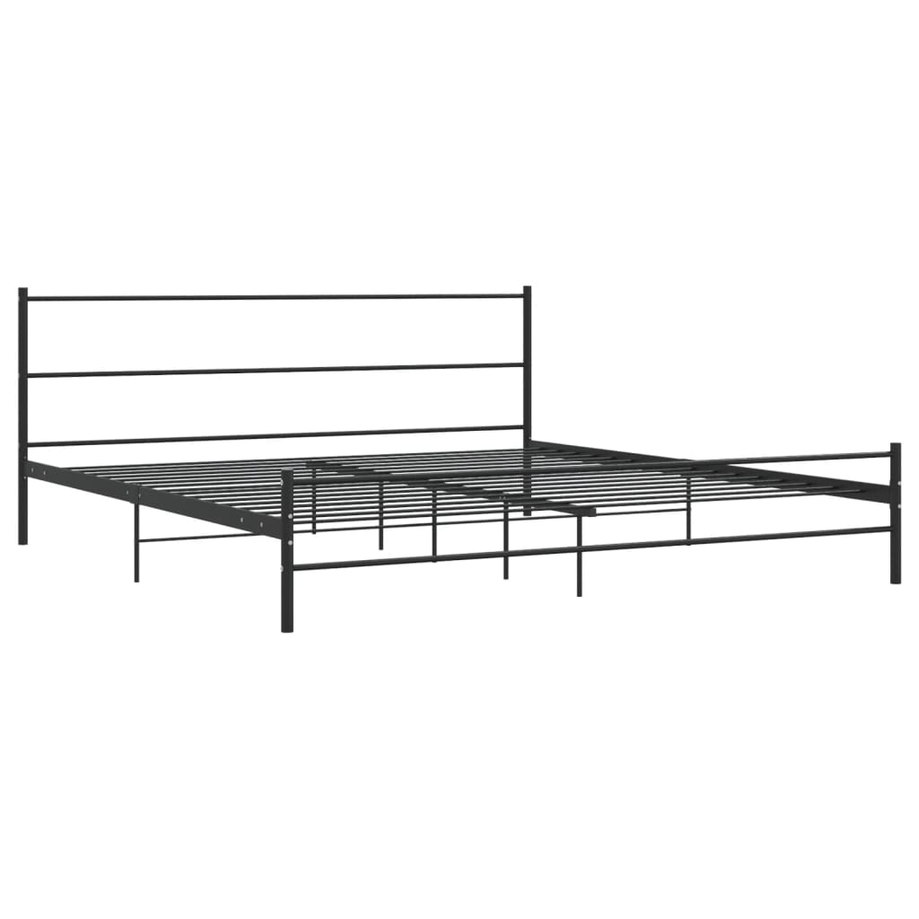 Sengeramme svart metall 180x200 cm