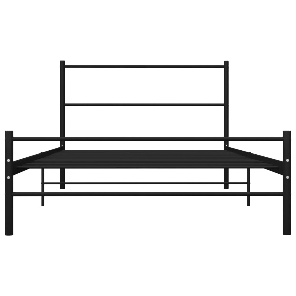 Sengeramme svart metall 100x200 cm