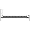 Sengeramme svart metall 100x200 cm