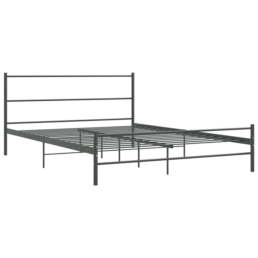 Sengeramme uten madrass grå metall 140x200 cm