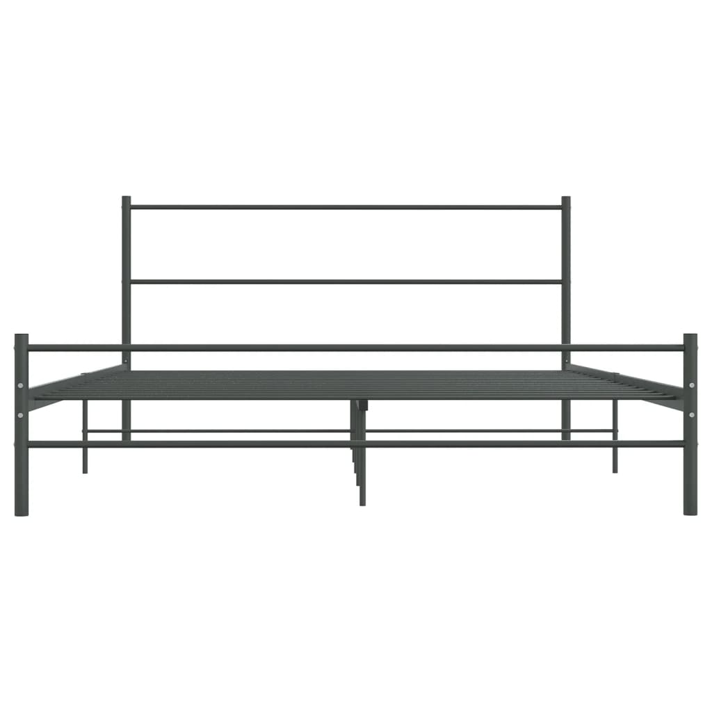 Sengeramme uten madrass grå metall 140x200 cm