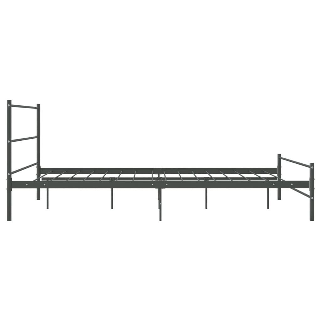 Sengeramme uten madrass grå metall 140x200 cm