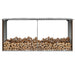 Vedskjul galvanisert stål 330x92x153 cm brun