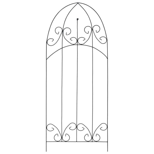 Planteklatrestativ 3 stk svart 40x100 cm jern