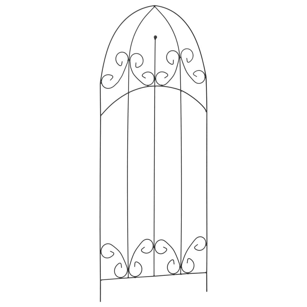 Planteklatrestativ 3 stk svart 40x100 cm jern