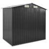 Hageskur med hylle antrasitt 205x130x183 cm jern