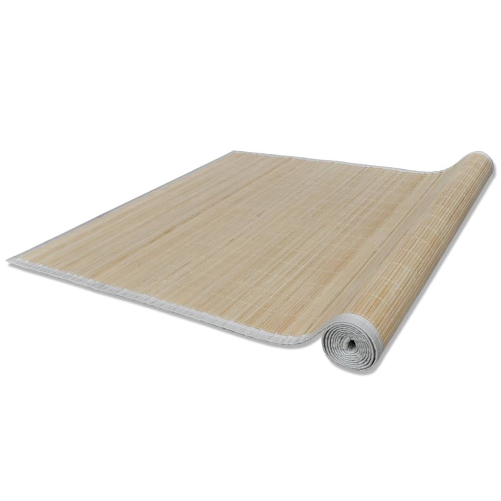 Tepper i naturlig bambus rektangulær 4 stk 120x180 cm