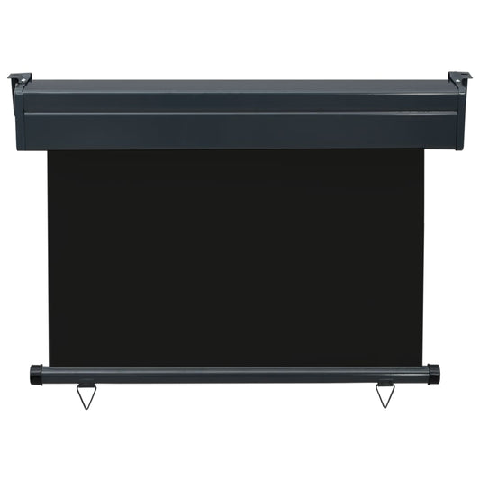 Sidemarkise for balkong 100x250 cm svart