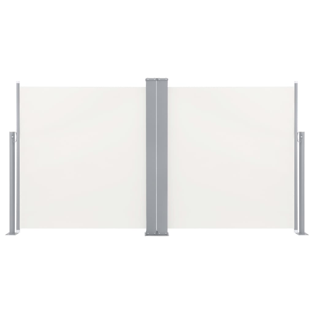 Uttrekkbar sidemarkise 100x600 cm kremhvit