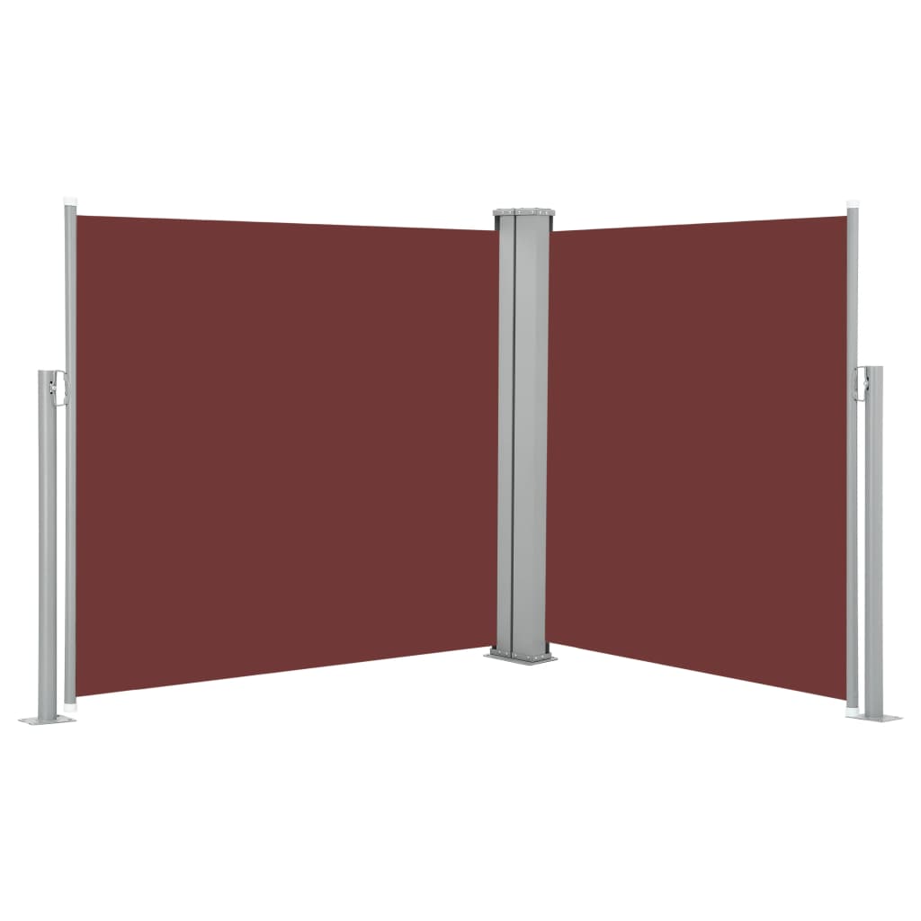 Uttrekkbar sidemarkise 100x600 cm brun