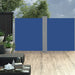 Uttrekkbar sidemarkise 140x600 cm blå