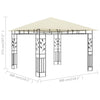 Paviljong med myggnett 3x3x2,73 m kremhvit 180 g/m²