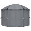 Paviljong med gardiner 520x349x255 cm antrasitt