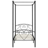 Himmelsengeramme svart metall 90x200 cm