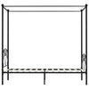 Himmelsengeramme svart metall 120x200 cm