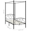 Himmelsengeramme svart metall 120x200 cm