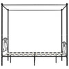 Himmelsengeramme svart metall 140x200 cm