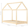 Sengeramme barn grå heltre furu 70x140 cm