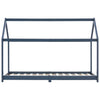 Sengeramme for barn heltre furu grå 90x200 cm