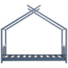 Sengeramme for barn heltre furu grå 70x140 cm
