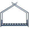 Sengeramme for barn heltre furu grå 80x160 cm