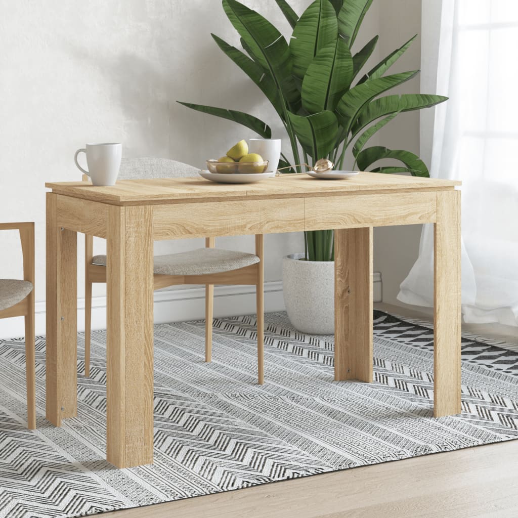 Spisebord sonoma eik 120x60x76 cm konstruert tre