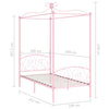 Himmelsengeramme rosa metall 100x200 cm
