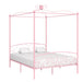 Himmelsengeramme rosa metall 160x200 cm