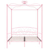 Himmelsengeramme rosa metall 160x200 cm
