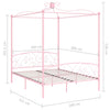 Himmelsengeramme rosa metall 160x200 cm