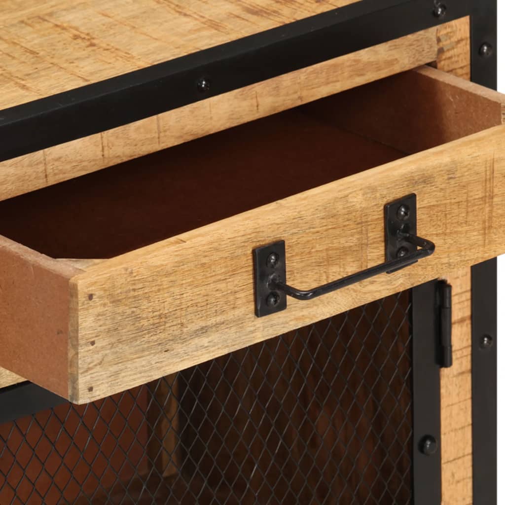 Nattbord 43x30x51 cm grov heltre mango