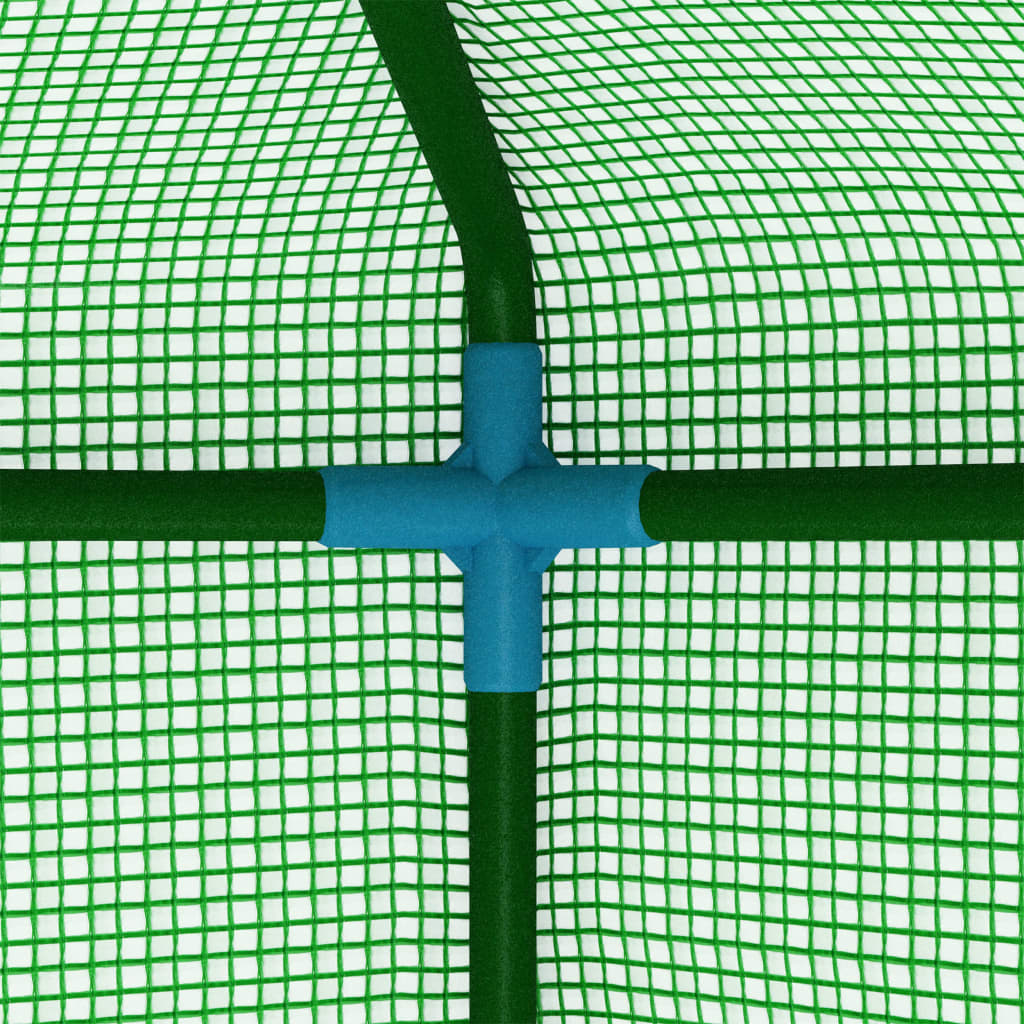 Drivhus med hyller stål 227x223 cm
